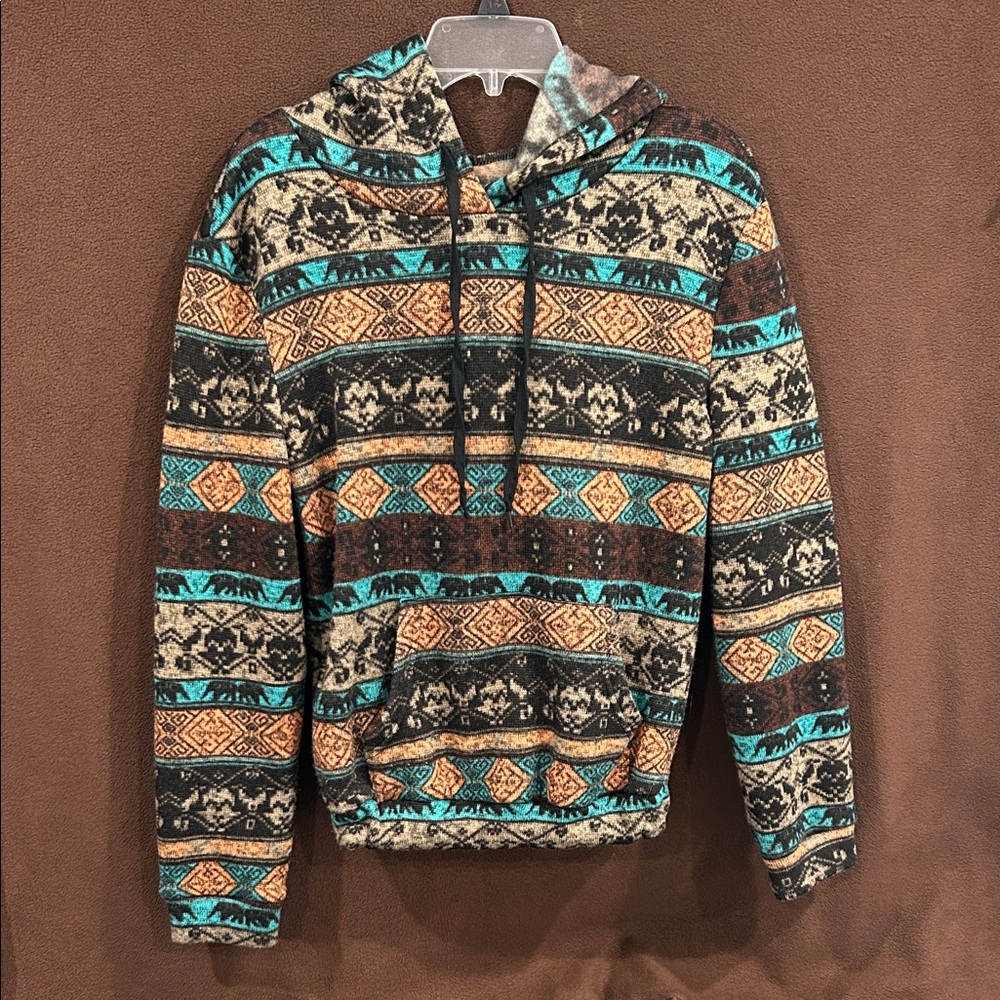 Multicolor Patterned Hoodie